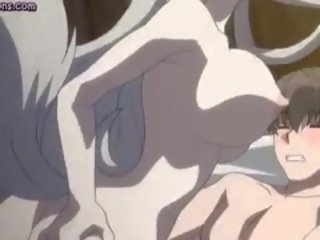 Oversexed anime pagsakay a malaki at mabigat miyembro