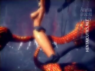 Erotika 3d anime pupytė gauna prikaltas iki a monstras