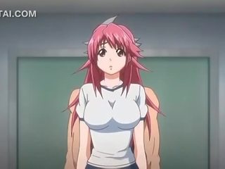 Pink haired anime enchantress cunt fucked against the