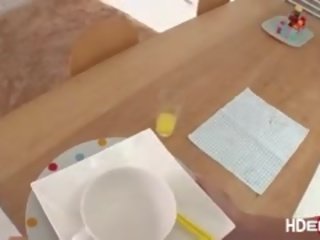 Japonesa mulher fica fode em o cozinha