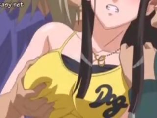 Si rambut coklat anime babe mendapat disapu
