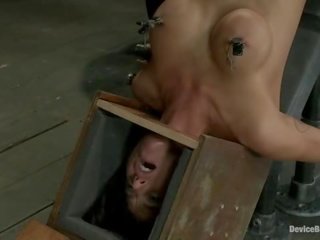 Outstanding Skinny Milf With Big Tits Is Bound In A Custom Metal Device Brutally Fucked And Zippered