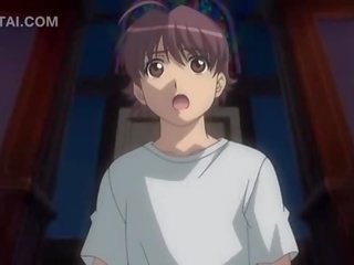 Anime sweet schoolgirl showing her manhood sucking skills