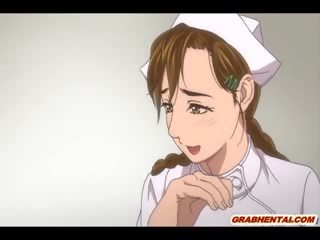 Busty hentai y tá sự nịnh hót bịnh nhân một thứ cuốc và tuyệt vời poking trong thứ