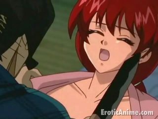 Busty Redhead Anime beauty