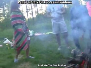 Russian students staged an orgy in the woods
