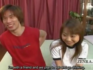 Subtitled Japanese Amateur Interview spooning Threesome