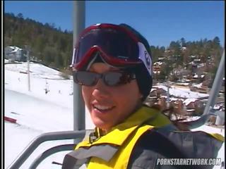 Taylor Rain Relaxes immediately just after Some Skiing