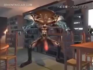 Anime jatty fucked by monsters tentacles