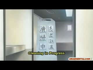 Pechugona hentai follada duro en la lavabo
