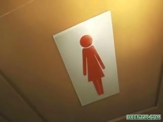 Μαθητής/ρια manga χτύπημα γαμώ και standingfucked σε ο τουαλέτα