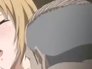 Cycate anime blondynka dostaje jej cipa gangbanged