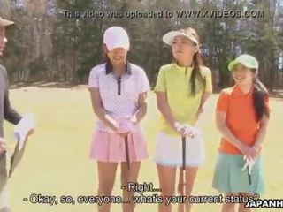 Asiática golf prostituta fica fodido em o ninth buraco