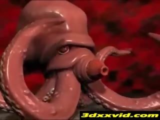 3d emosional remaja creampied oleh tentakel!