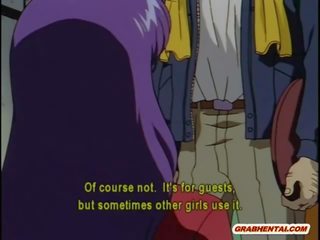 Bondage Japanese adolescent anime sucking stiff manhood
