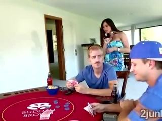 Perv loses in poker but ends fucking his friends grand MILF