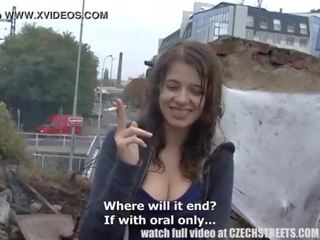 Czech College young woman Outdoor xxx clip for Cash