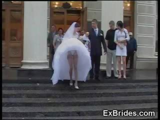 Amateur bride darling gf voyeur upskirt exgf wife Lolly Pop wedding doll public real ass Pantyhose nylon Nude
