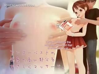Delicate Anime sweetheart Stripped For xxx clip And Tits Teased