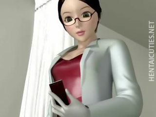 Lascivious 3D anime nun suck pecker