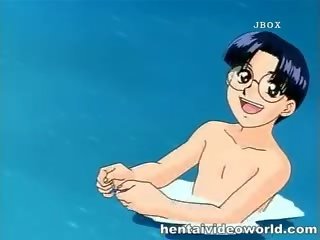 Nasty Hentai adolescent Blowing Cocks Underwater