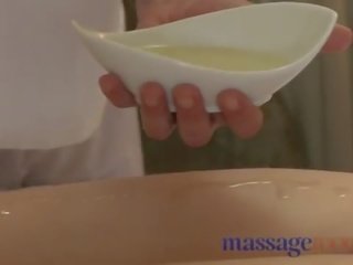 Massage Rooms Young blonde and red head get deep orgasm from big johnson