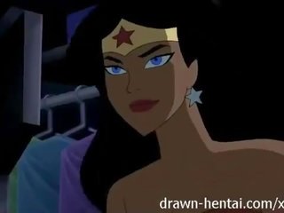 Justice League Hentai - Two chicks for Batman peter