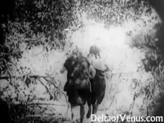 Antický x jmenovitý film - a volný jízda - brzy 1900s erotika