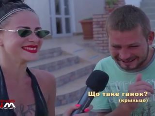 Russian Hottie Interviews Naked Chicks & buddies On N