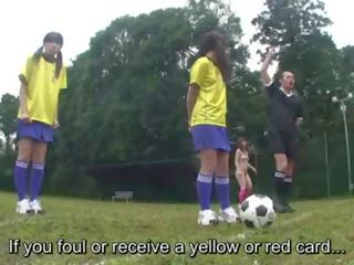Subtitled enf cmnf 日本語 裸體主義者 足球 penalty 遊戲 高清晰度
