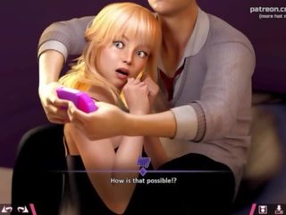 Double Homework &vert; hot to trot blonde teen damsel tries to distract steady from gaming by showing her sensational big ass and riding his shaft &vert; My sexiest gameplay moments &vert; Part &num;14