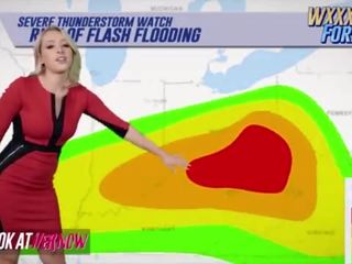 Meteorologist &lpar;Zoey Monroe&rpar; Warns Of Humidity Sliding In As &lpar;Michael Vegas&rpar; Slides His putz In Her Pussy - Look Ather Now