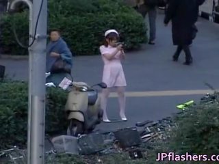 Naughty Asian young lady Is Pissing In Public