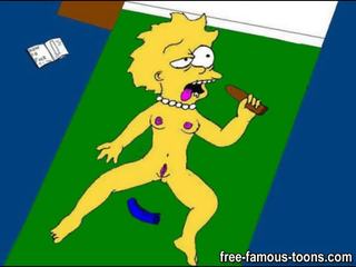 Lisa simpson dildos kendini ve squirts tüm üzerinde the yer