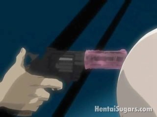 Erotic Brunette Manga Minx Getting Muff Drilled By A Huge Gun