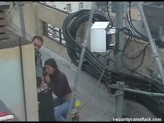 Spion kamera fang ficken auf roof top-