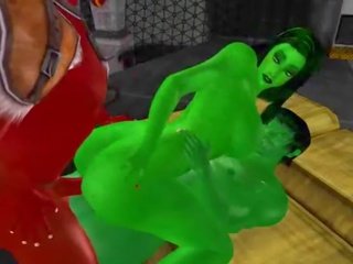 [fantasy-3dsexvilla 2] she-hulk прецака от а демон и на hulk при 3dsexvilla 2