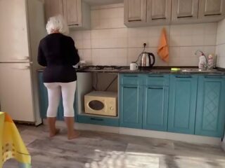 Milf spreads her big ass for anal sex clip her son