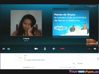 South American lassie Teasing Her Big Tits On Skype