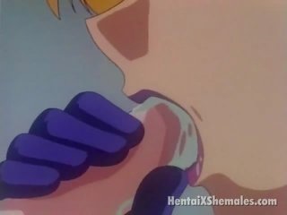 Seductive Manga Ladyboy Rubbing And Slurping A Marseive Wang With Lust