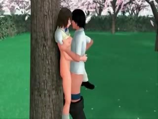 Cartoon 3D public sex movie
