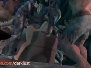 Lara croft fodido difícil por monstro pilas tomb raider